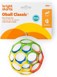 Thumbnail for Oball Easy Grasp Classic Ball Bpa-Free Infant Toy in Red, Yellow, Green, Blue, Age Newborn and Up, 4 Inches