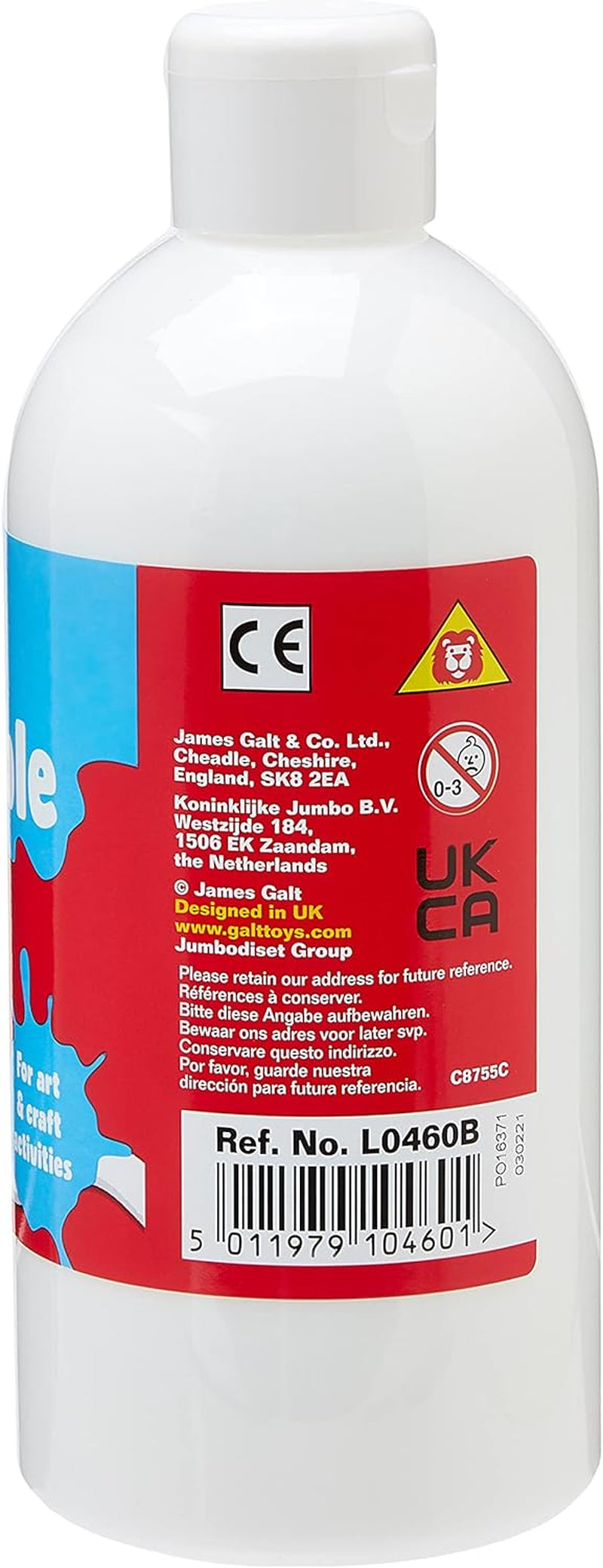 Washable PVA Glue for Crafting, 500Ml - Slime Making Easy Clean Kids Glue, Washes Out of Clothes - Clear Arts and Crafts Glue for Paper, Card, Wood and Fabrics - Children Safe, Ages 3 Years Plus