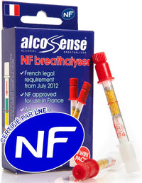 Thumbnail for French NF Certified Breathalyzers for France & European Travel - Certified by National Laboratory of France - Breathalyser Twin Pack - NF Approved Alcohol Tester - European Breathalyser Kit