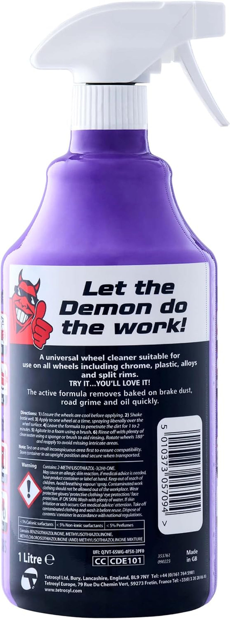 Demon Universal Wheel Cleaner Brake Dust Dirt Remover, 1 L