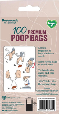 Thumbnail for 100 Premium Poop Bags, Thic, Strong, Made from Recycled Plastic, Extra Strong Poop Bags for Dogs, 100 Count (Pack of 1)