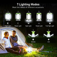 Thumbnail for Camping Lantern Rechargeable, Camping Lights Lamp - 7 Light Modes 60 LED Ultra Bright LED Tent Light 10+ Hrs Battery Life for Camping, Emergency, Fishing, Hiking Etc.