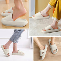 Thumbnail for Sliders Cloud Slippers Women Men，Non-Slip Mens Womens Slippers Cloud Sliders，Soft Flip Flops with Thick Sole for Shower Bathroom Pool Beach