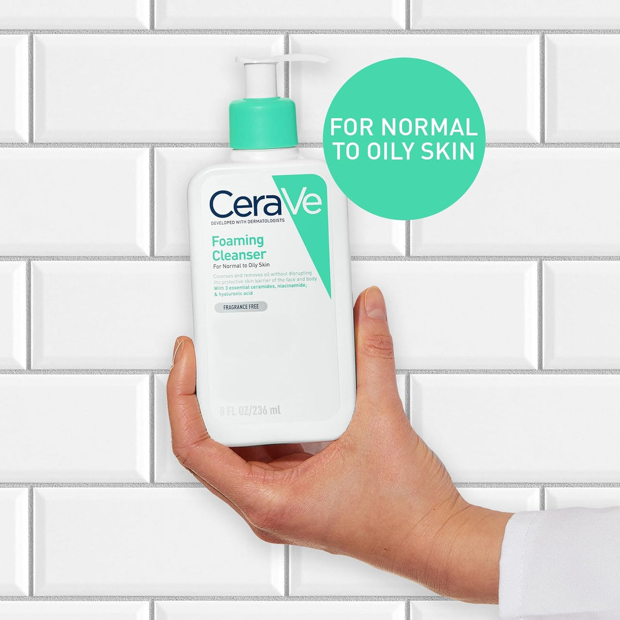 Foaming Cleanser for Normal to Oily Skin 236Ml with Niacinamide and 3 Essential Ceramides