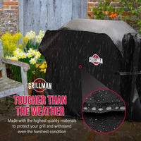 Thumbnail for Premium BBQ Cover, Gas Barbecue Cover Fits Weber BBQ, Char Broil, Outback & More, Waterproof, Heavy Duty, Windproof, Rip-Proof & UV Resistant Barbecue Covers (147L X 61W X 122H Cm, Black)