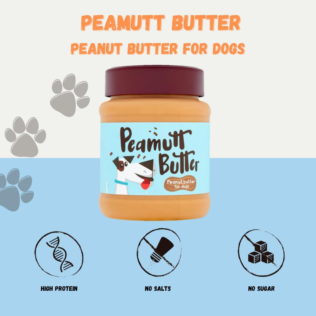 Peamutt Dog Peanut Butter | Treat Formulated for Dogs No Added Sugar and Salt Sweeteners Friendly Texture Perfect