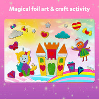 Thumbnail for Art & Craft Activity - Foil Fun Unicorns & Princesses, No Mess Art for Kids, Craft Kits & Supplies, DIY Creative Activity, Gifts for Girls & Boys Ages 4, 5, 6, 7, 8, 9, Travel Toys