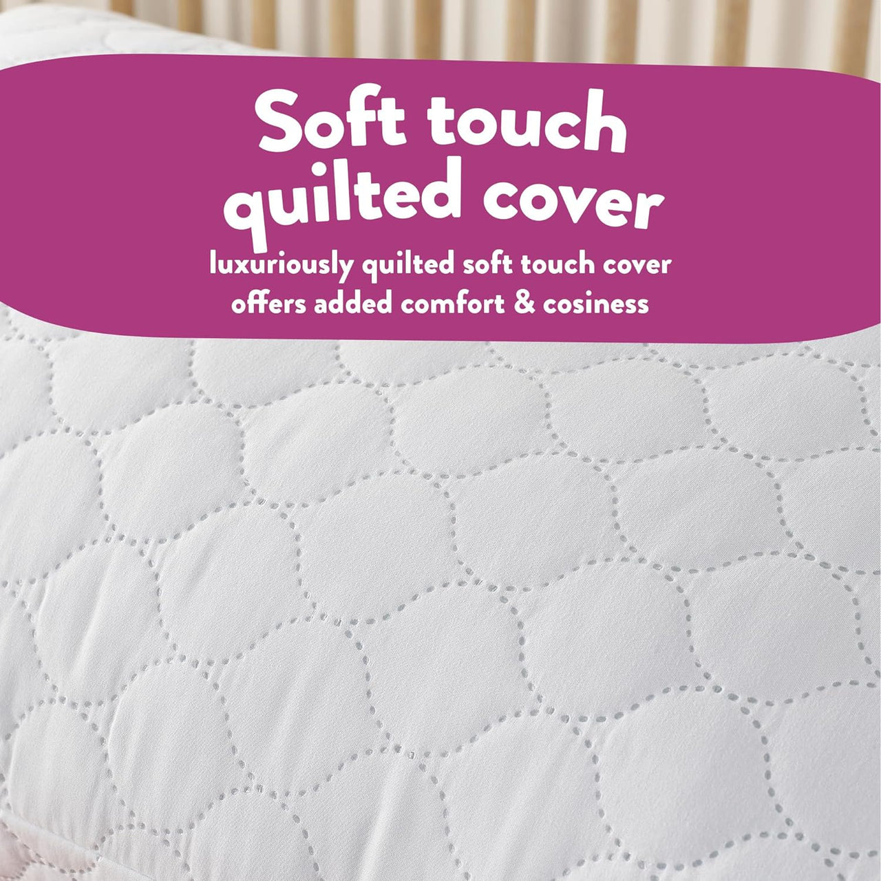 Hotel Quality Pillows 4 Pack - Bouncy Firm Support Side Sleeper Pillow for Neck, Back & Shoulder Pain Relief - Comfy, Soft Touch Quilted Cover, Hypoallergenic, Made in the UK (48 X 74Cm)