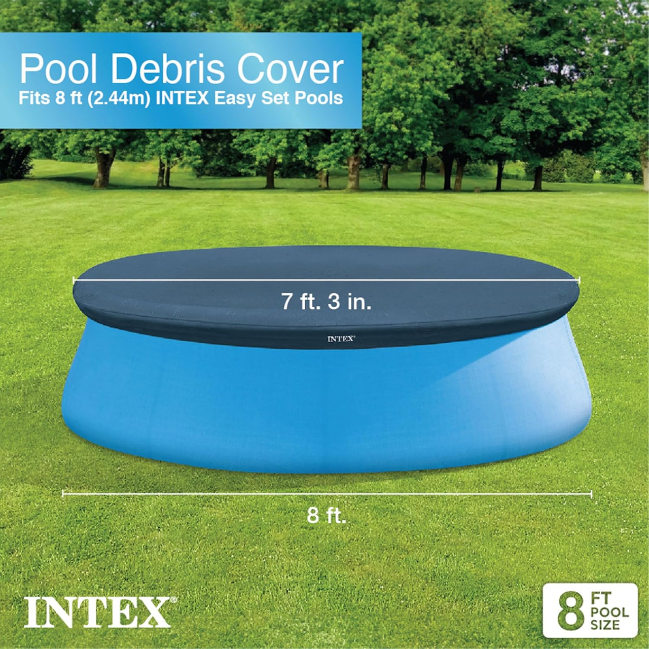 8-Ft Easy Set Pool Cover, Blue (128020)