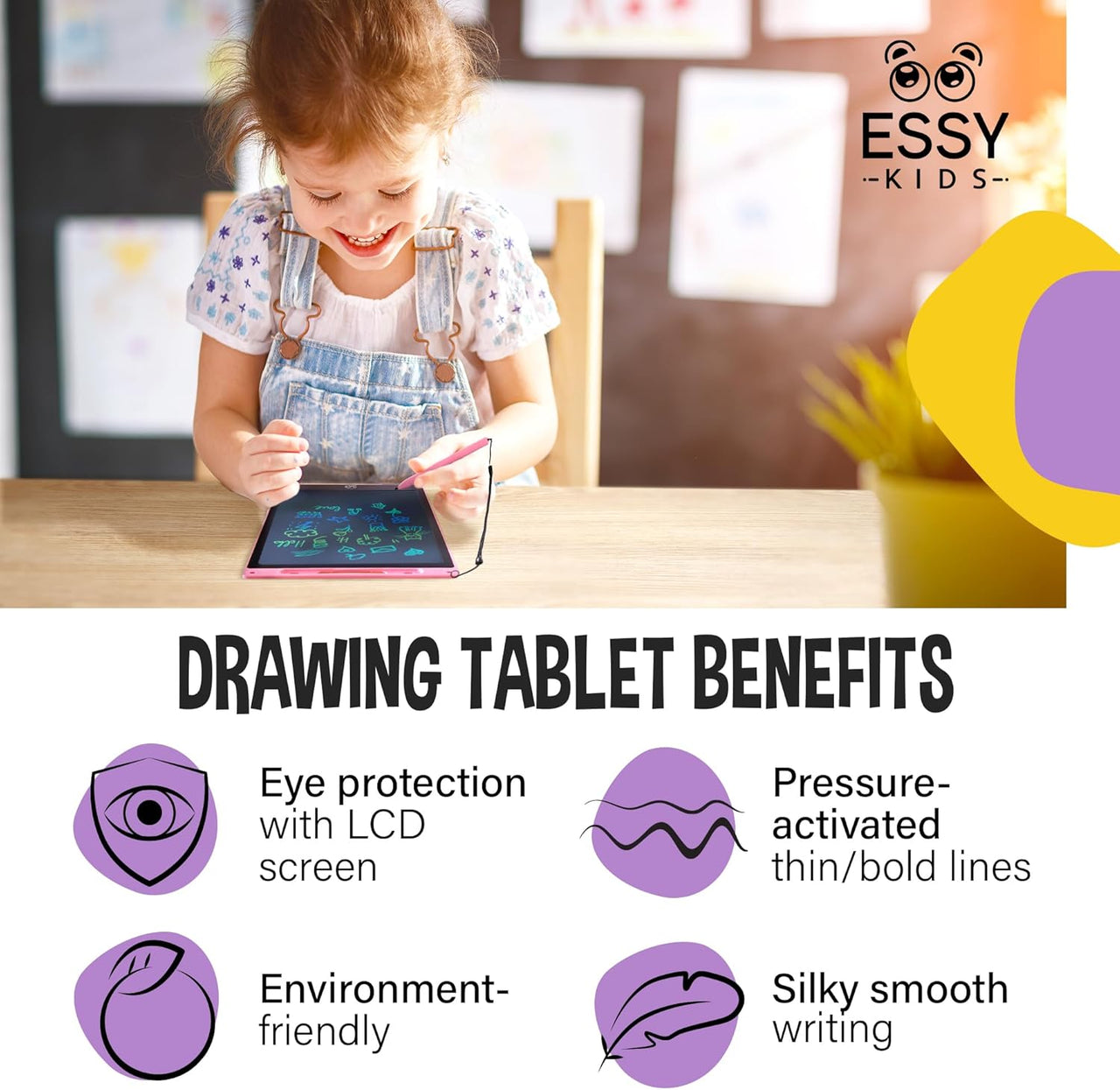 Kids 2 Pack LCD Writing Tablet 8.5 Inch Drawing Tablet Doodle Pad for Kids Writing Led Drawing Tablet Led Drawing Pad Kids Magic Lcd Drawing Tablet Writing Magic Board for Boys Girls