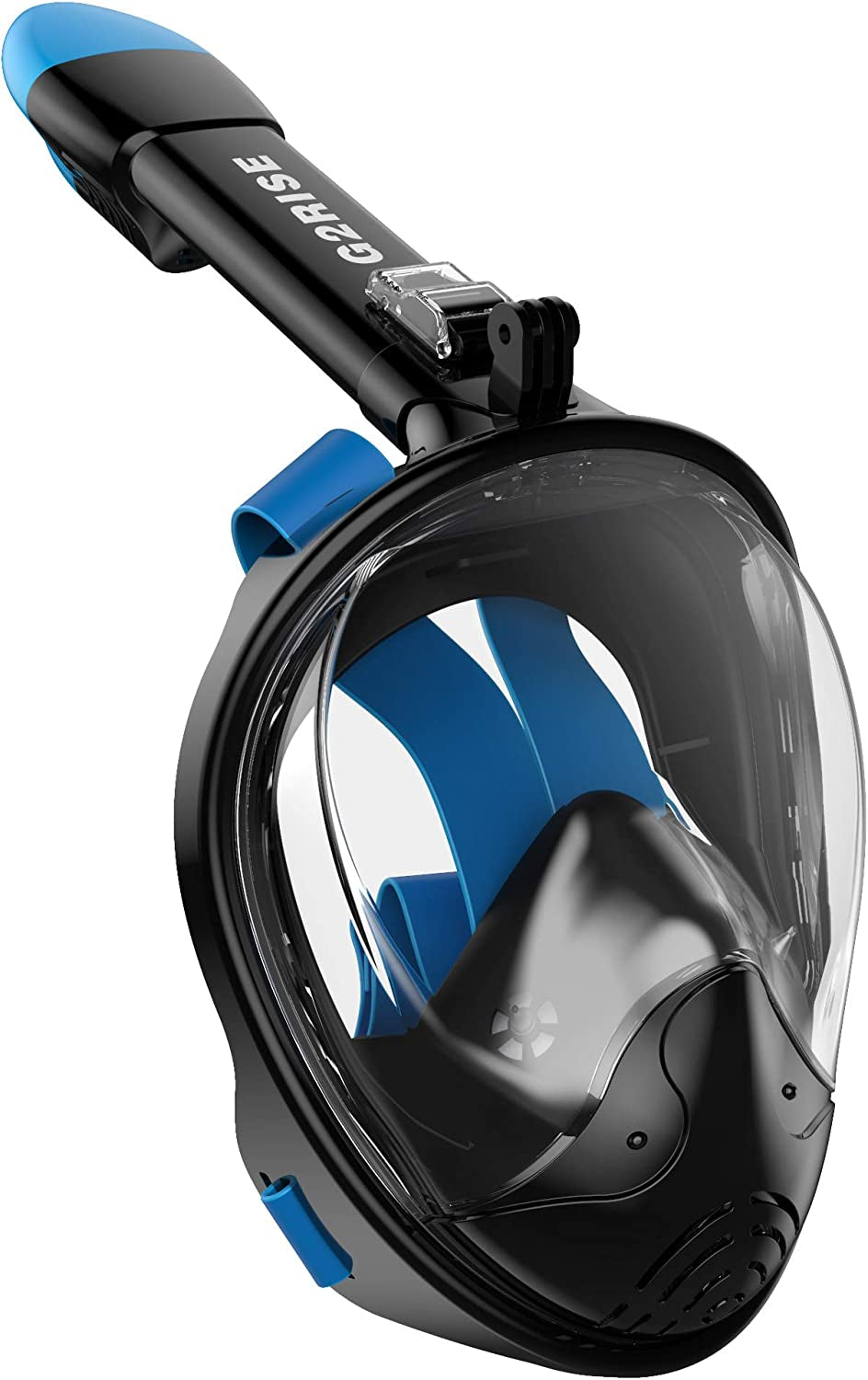 SN01 Full Face Snorkel Mask with Detachable Camera Mount, Anti-Fog and Foldable Design, Advanced Breathing System for a Safe Adults/Kids Snorkeling Experience