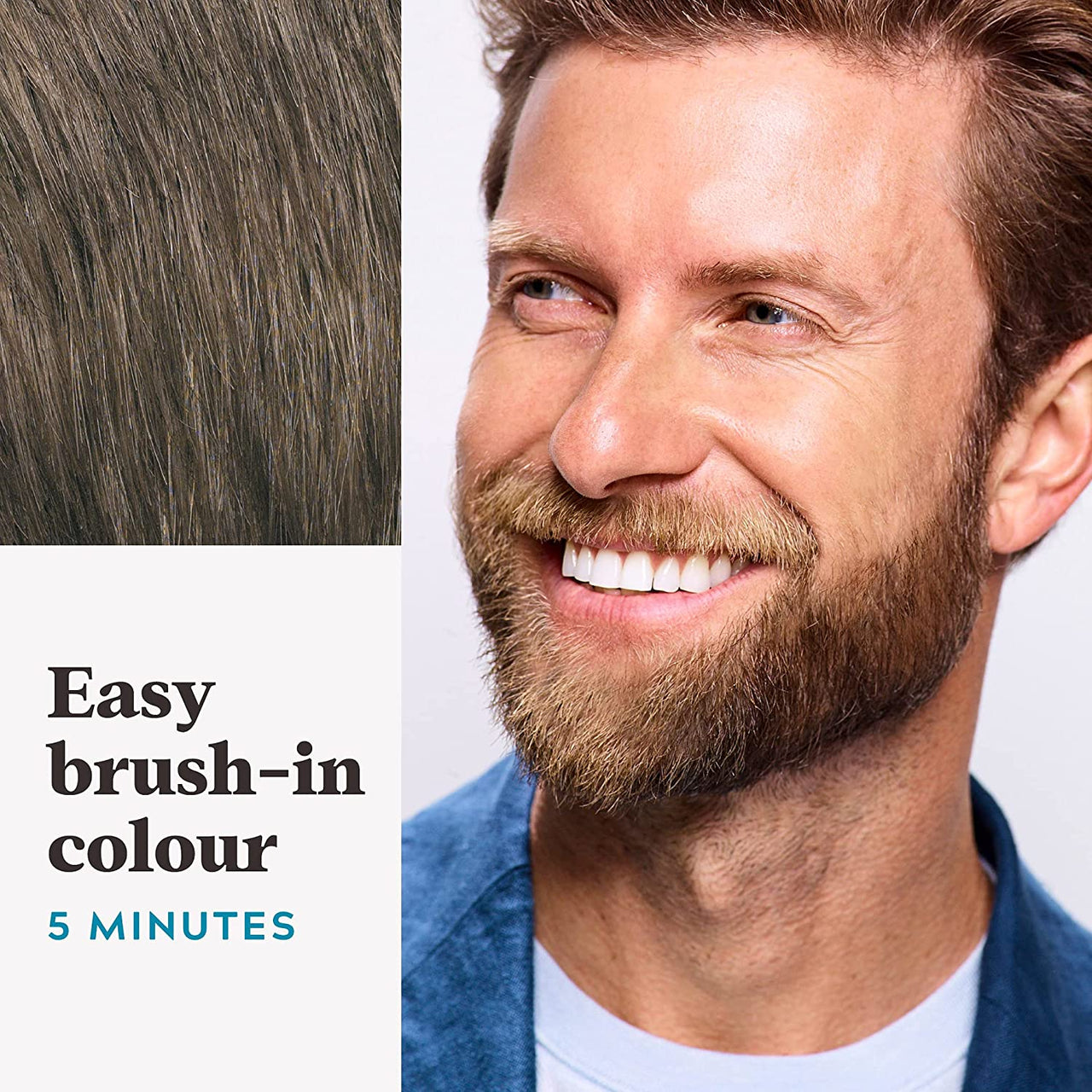 Moustache & Beard Medium Brown Dye, Eliminates Grey for a Thicker & Fuller Look – M35