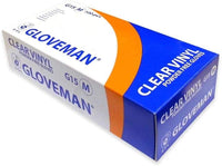 Thumbnail for Gloveman Clear Vinyl Gloves (Box of 100) (Medium)