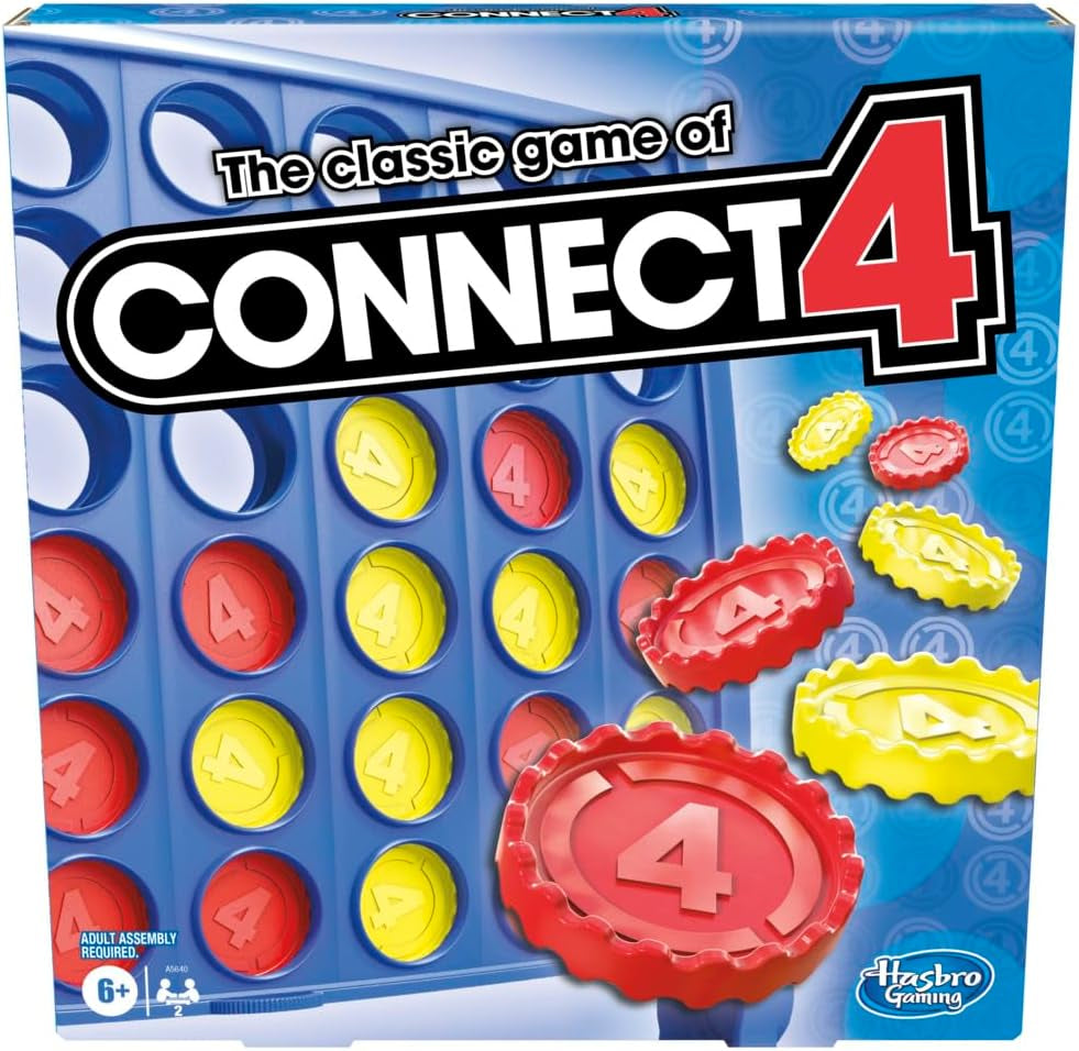 The Classic Game of Connect 4 Strategy Board Game; 2 Games for Kids Aged 6 and Up; 4 in a Row