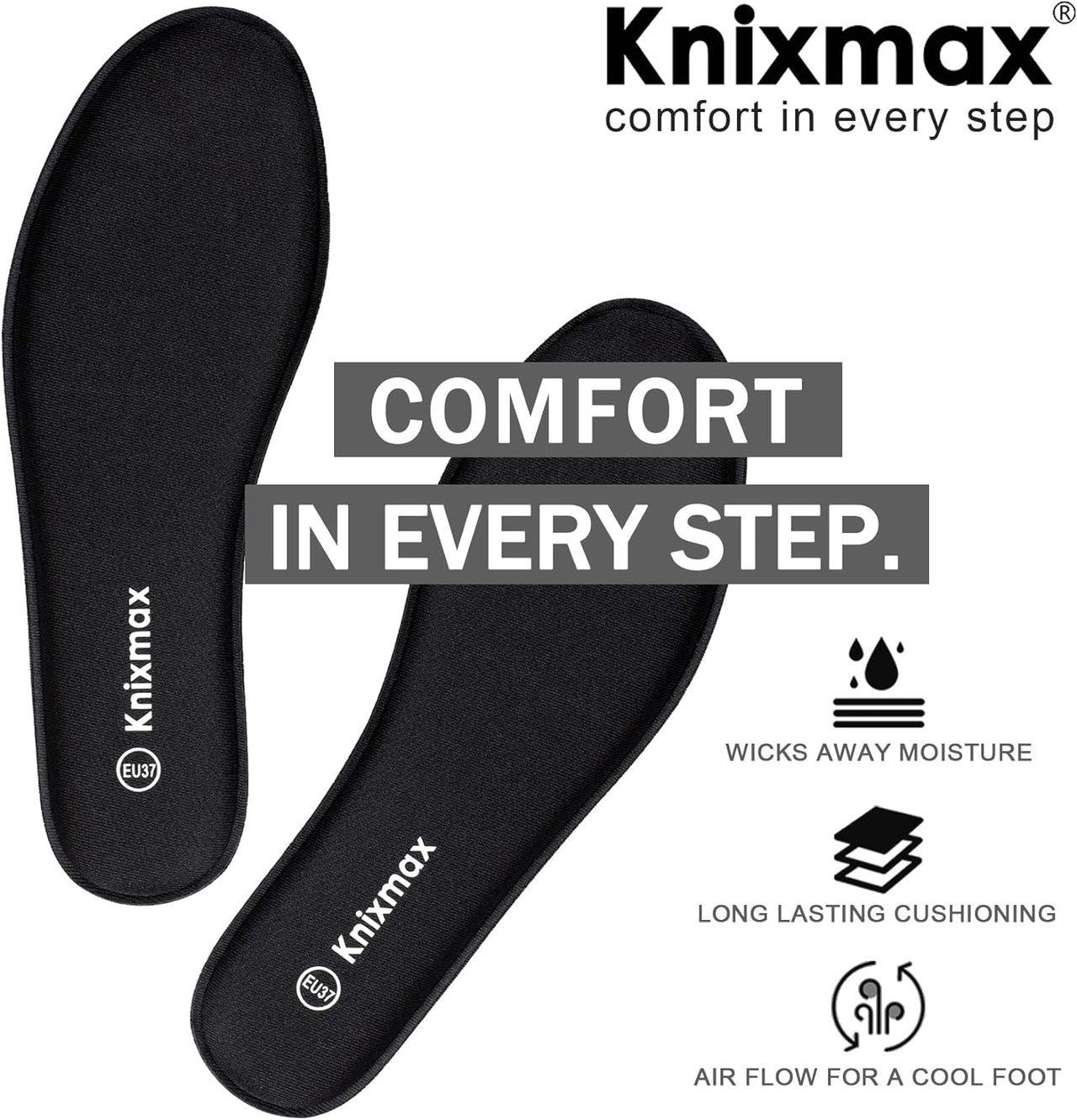 Memory Foam Insoles for Men & Women - Comfort Inner Soles Cushioned Shoe Inserts Replacement Innersoles for Trainers, Walking Shoes, Wellies, Boots - Adults Size 3UK~13UK