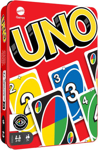 Thumbnail for UNO Card Game with Collectible Storage Tin, Card Games for Kids, Adults, Families, Travel Game, 112 Cards and Instructions, Gift for 7 Year Olds and Up, HGB63