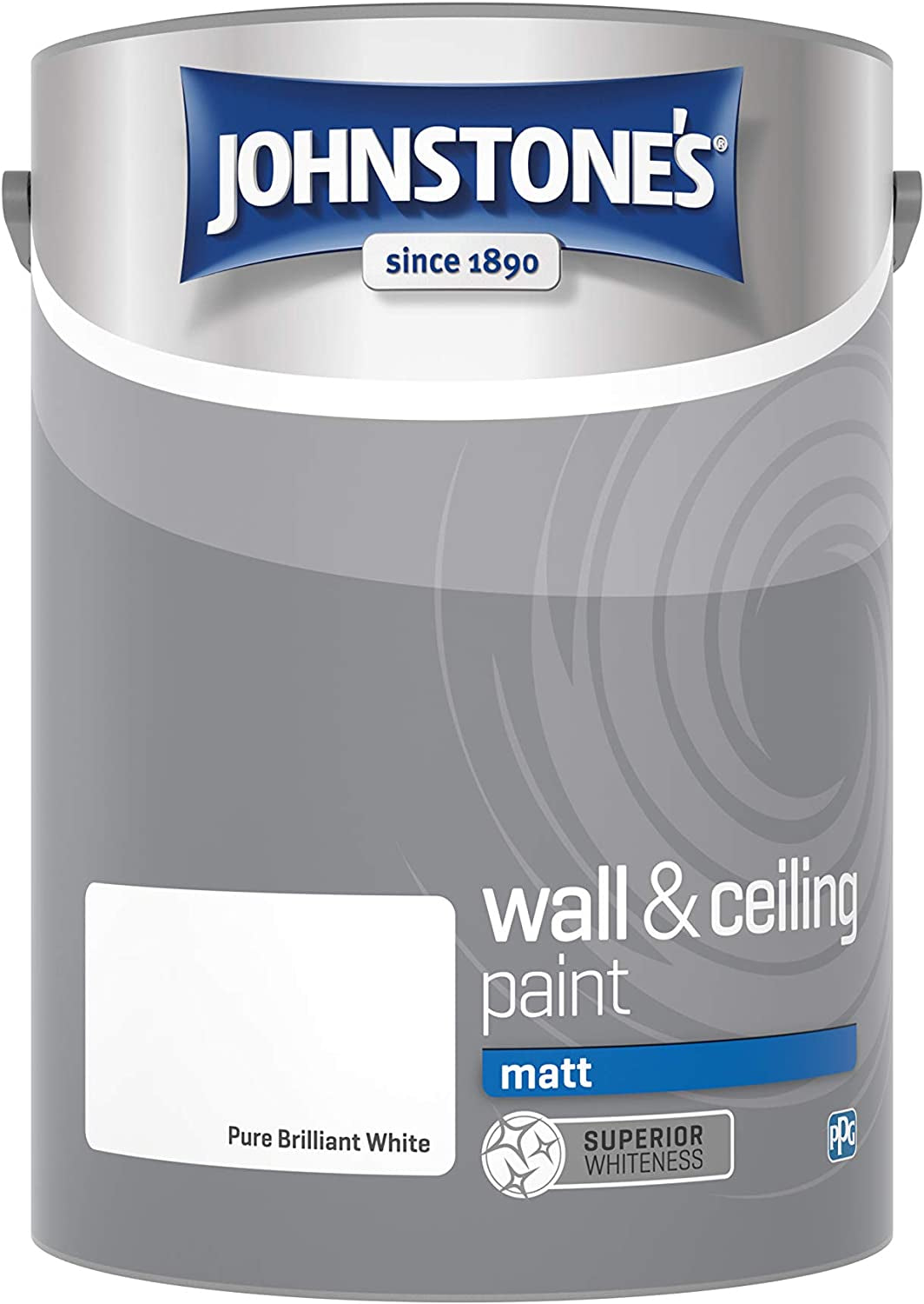 - Wall & Ceiling Paint - Pure Brilliant White - Matt Finish - Emulsion Paint - Fantastic Coverage - Easy to Apply - Dry in 1-2 Hours - 12M2 Coverage per Litre - 5L