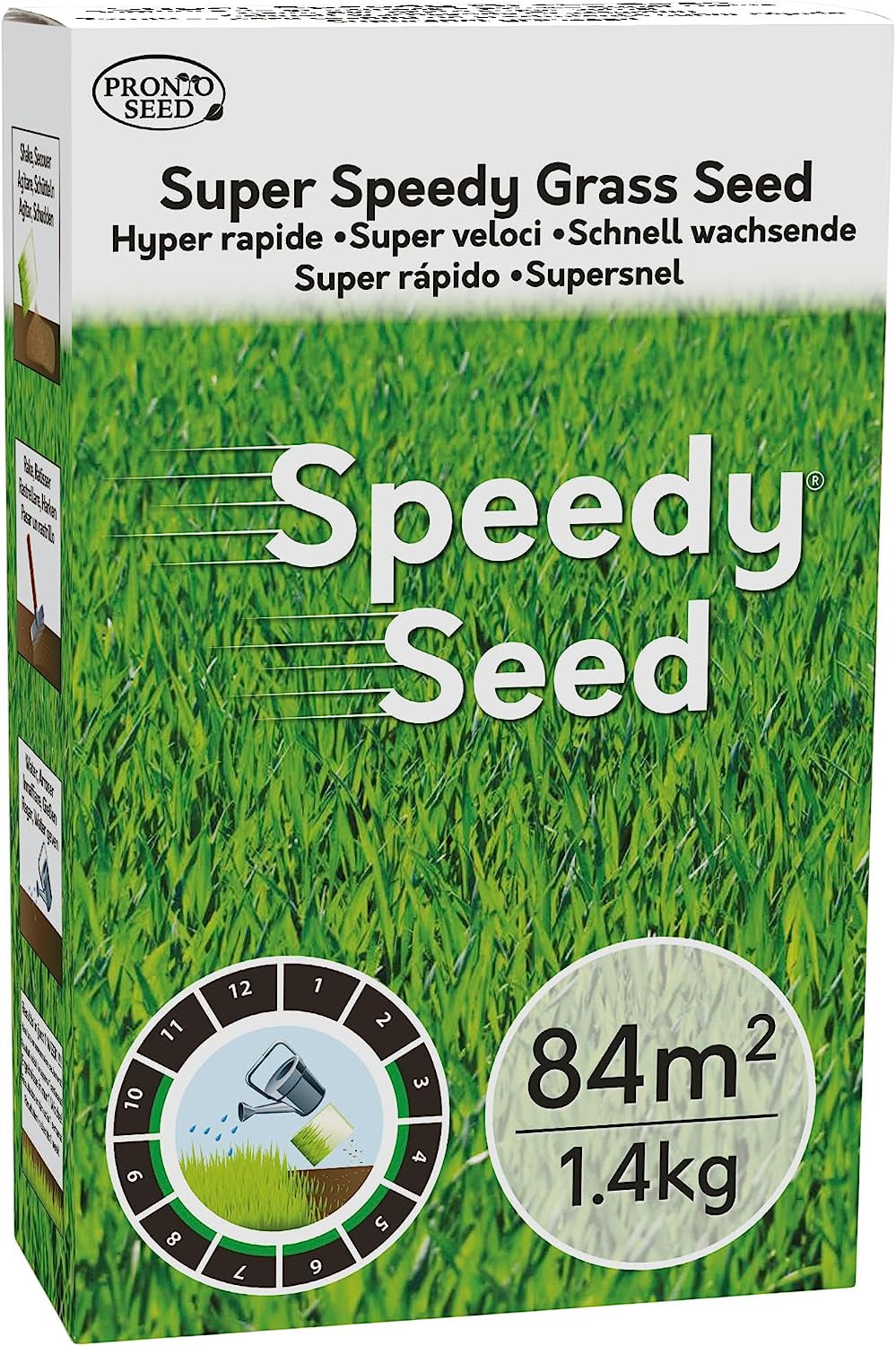 Grass Seed - 1.4KG Premium Quality 84 M2 Coverage for Overseeding - Fast Growing and Hard Wearing Grass Seeds - Tailored to UK Climate - Defra Approved