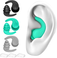 Thumbnail for Swimming Ear Plugs, 3 Pairs Waterproof Reusable Silicone Swim Earplugs for Swimming Surfing Snorkeling and Other Water Sports (Adults & Teens 14+)