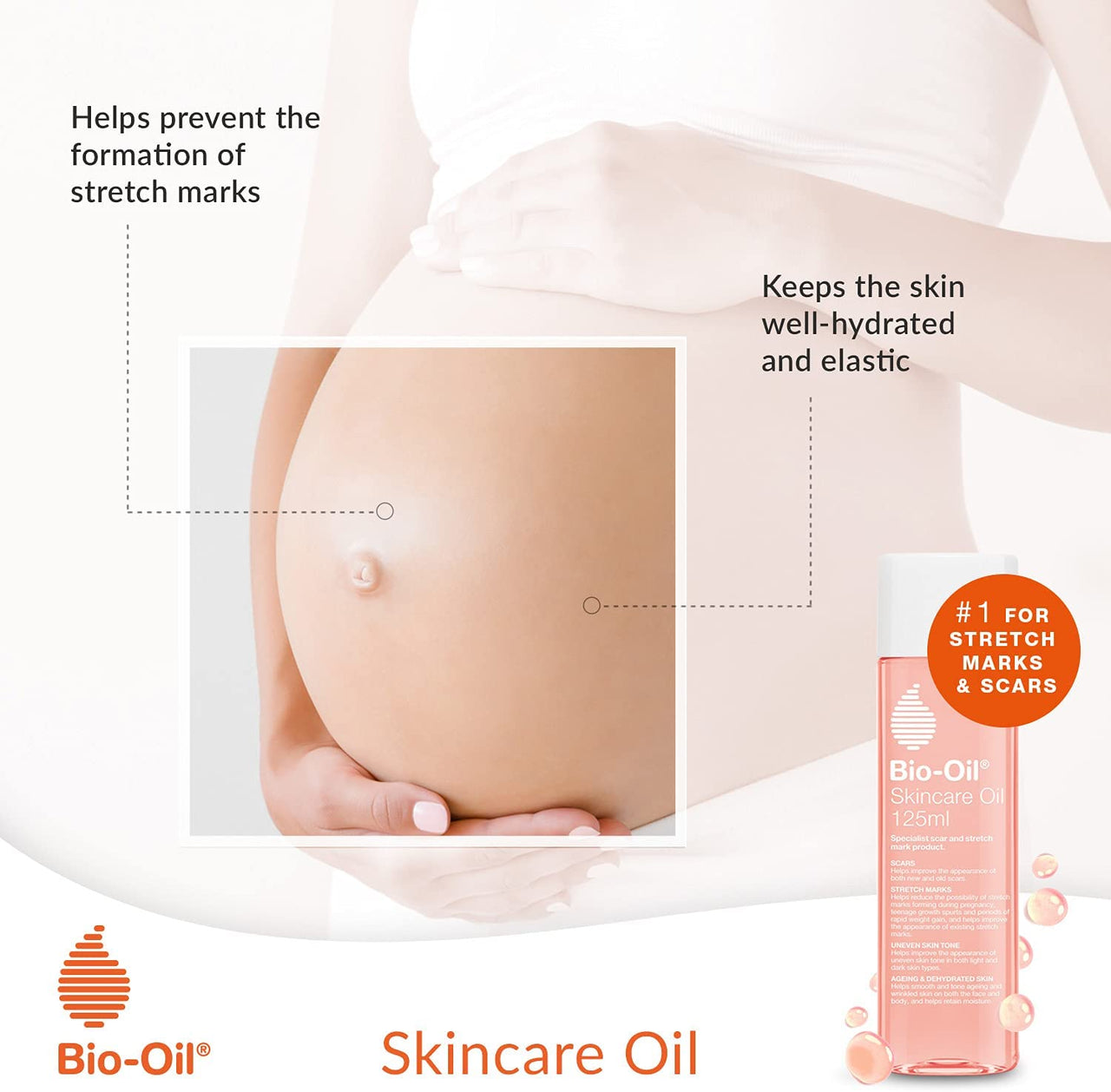 Skincare Oil - Improve the Appearance of Scars, Stretch Marks and Skin Tone - 1 X 125 Ml