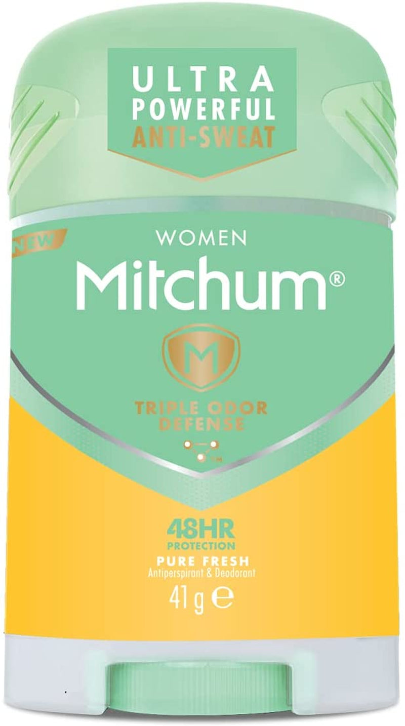 Women Triple Odor Defense 48HR Protection Deodorant Stick and Antiperspirant Pure Fresh, Dermatologist Tested, 41 G (Pack of 1)