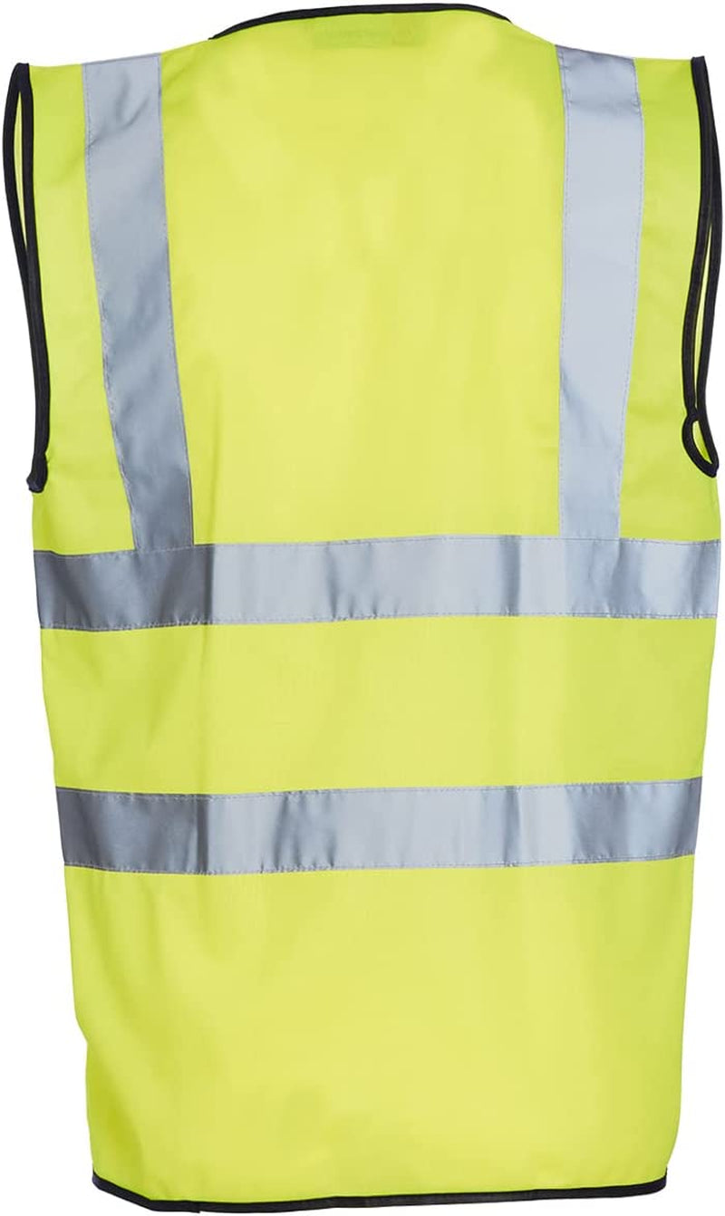 Men'S Hivisible Reflective Jacket High Visibility Waistcoat-Yellow, Large