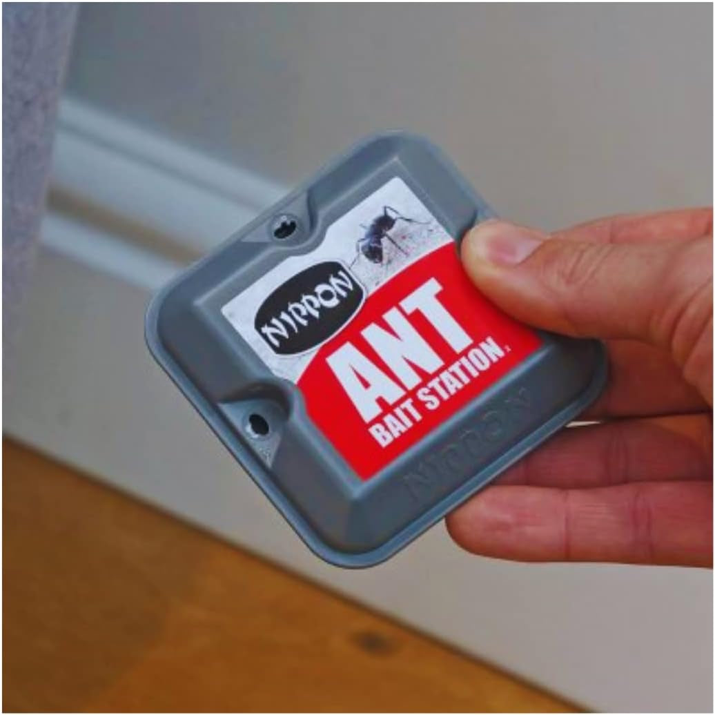 2 X Nippon Ant Bait Station Twin - Nippon Ant Killer Ant Bait Station Outdoor, Ant Nest Killer Bait Stations Also Use as Ant Killer Indoor, Home, Garden (Ant Traps)