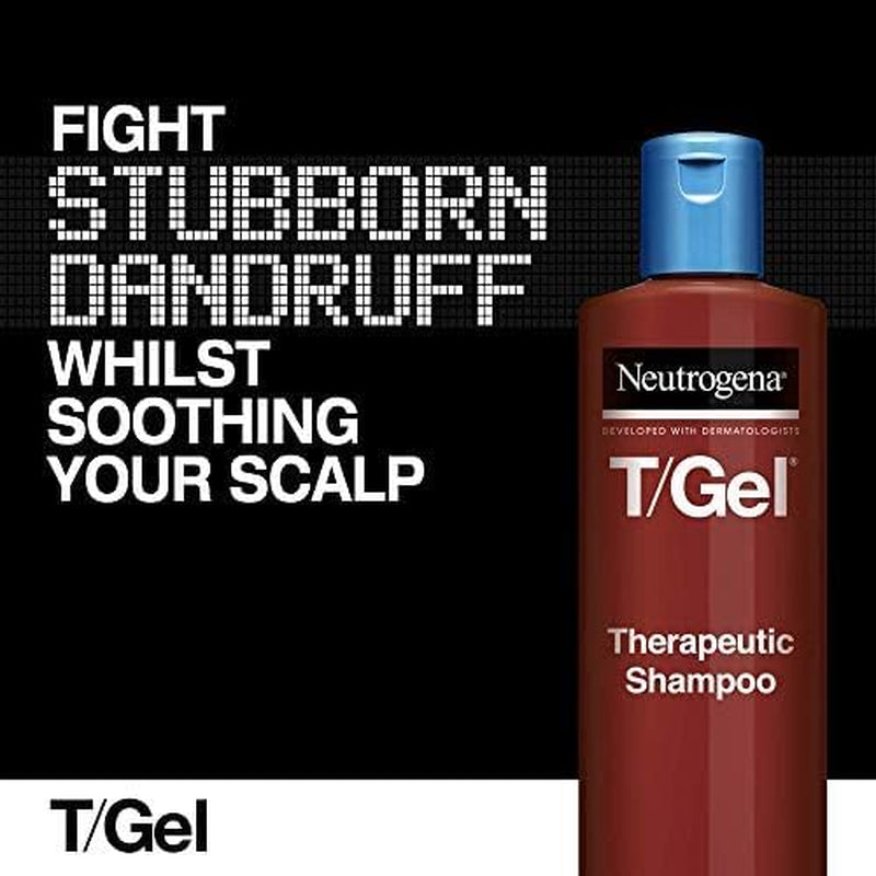 T/Gel Therapeutic Shampoo for Flaky, Itchy Scalp (1X 250Ml), Anti-Dandruff Shampoo for the Treatment of Scalp Psoriasis, Seborrheic Dermatitis and Dandruff, Medicated Shampoo for Itchy and Flaky Scalp