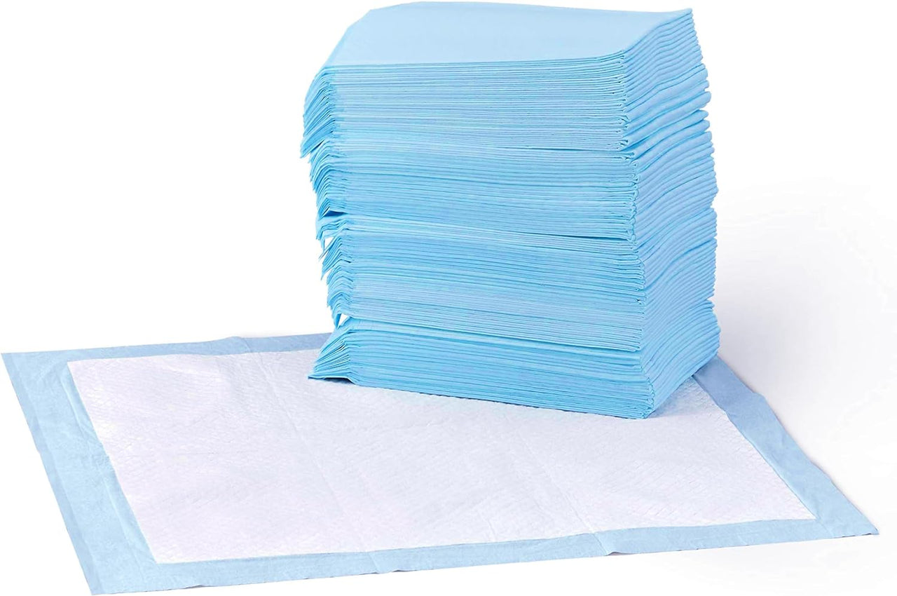 Dog and Puppy Training Pads, Leakproof, 5-Layer Design with Quick-Dry Surface, Regular, Pack of 50, Blue