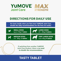 Thumbnail for Senior MAX Strength | Maximum Strength Joint Supplement for Older, Stiff Dogs with Glucosamine, Chondroitin, Green Lipped Mussel | Aged 9+ | 120 Tablets