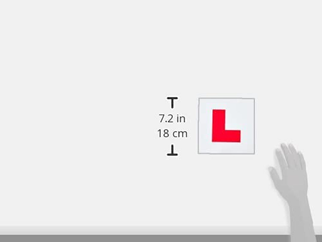 TL1000 Pack of 2, Fully Magnetic Car L-Plates, Twin Pack for Learning Drivers, Easy to Attach & Remove, Strong Magnetic Backs for Vehicles , Red