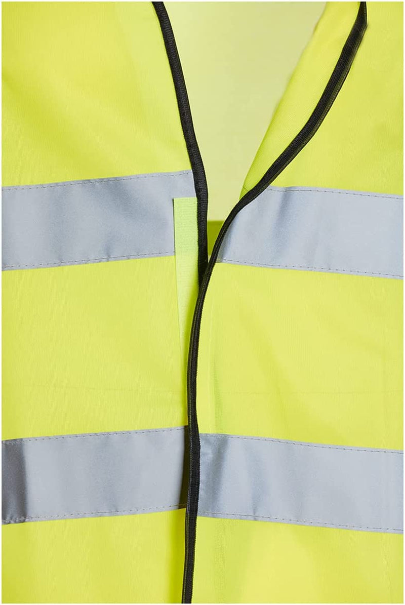 Men'S Hivisible Reflective Jacket High Visibility Waistcoat-Yellow, Large