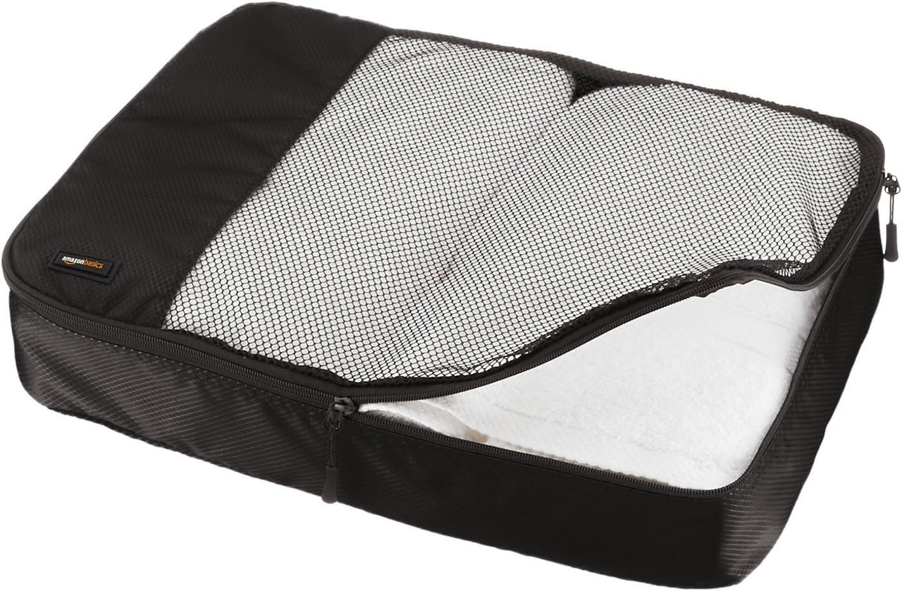 Packing Cubes for Suitcases, Travel Organisers, Zipper, 4-Piece Set Bags, Large, Black