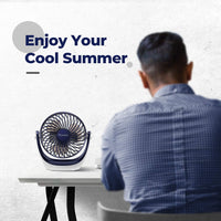 Thumbnail for USB Desk Table Fan with Strong Airflow & Quiet Operation, Portable Cooling Fan Speed Adjustable 360°Rotatable Head for Home Office Bedroom Table and Desktop