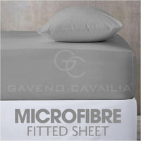 Thumbnail for Fitted Sheet Single Bed - Grey Bedding Sheet - Plain Dyed Microfiber Bedsheets