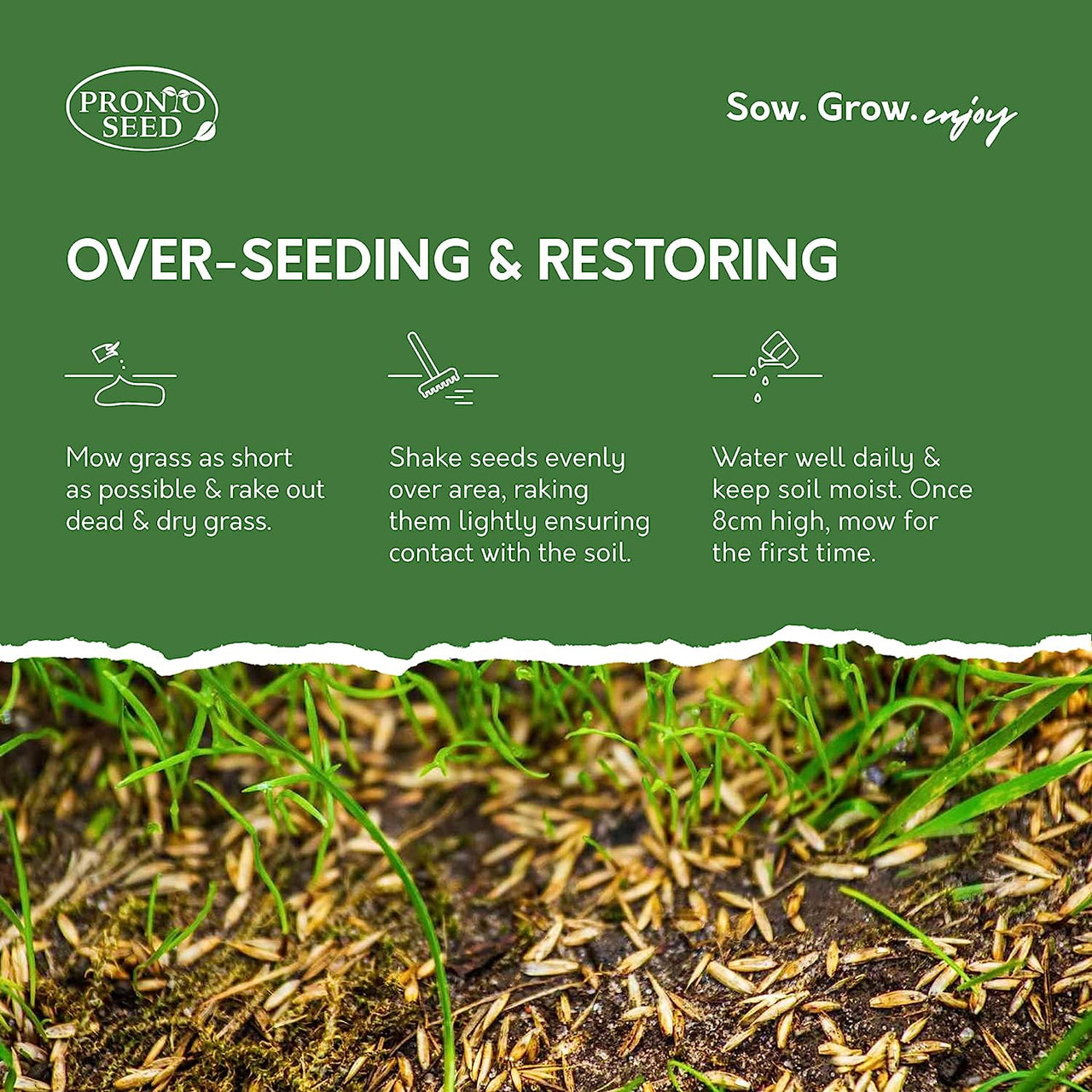 Grass Seed - 1.4KG Premium Quality 84 M2 Coverage for Overseeding - Fast Growing and Hard Wearing Grass Seeds - Tailored to UK Climate - Defra Approved