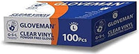 Thumbnail for Gloveman Clear Vinyl Gloves (Box of 100) (Medium)