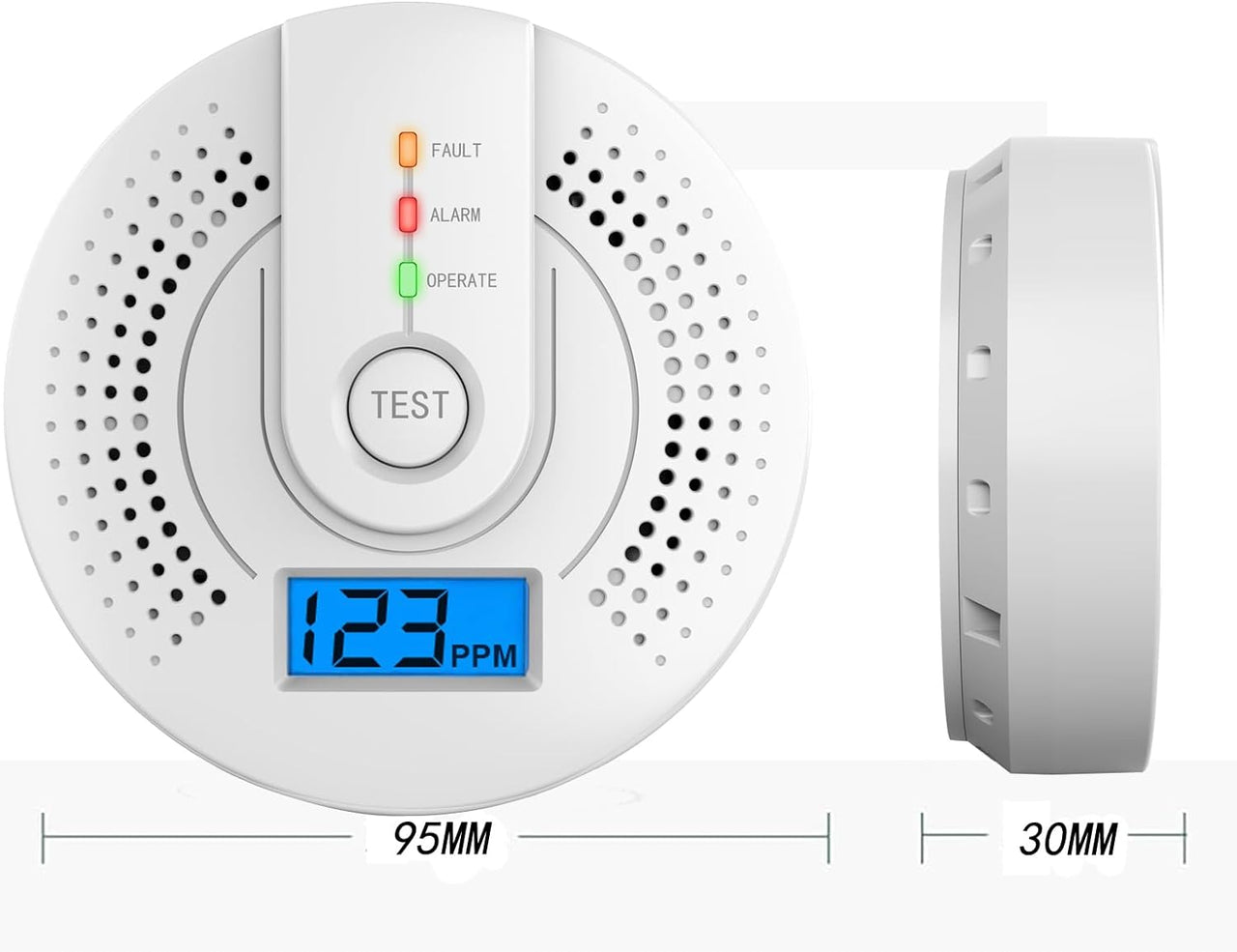 Carbon Monoxide Detector,Carbon Monoxide Alarm, CO Detector with LED Display, CO Alarms Monitor for Home Safety,Disaster Prevention Supplies(Aa Battery NOT Included) UK Patent No.: 6332482