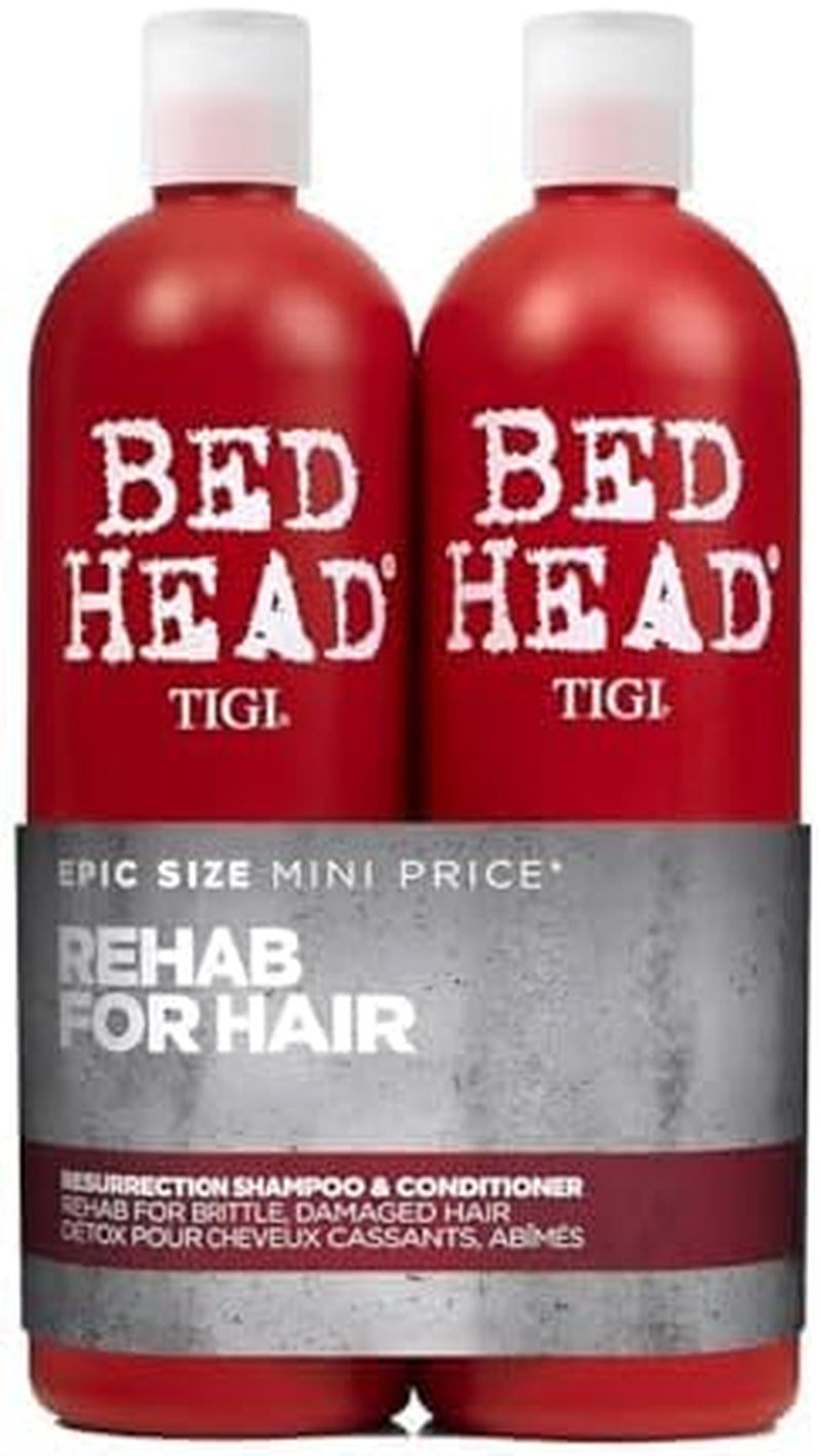 Bedhead by TIGI | Resurrection Shampoo and Conditioner Set | Hair Care for Brittle and Damaged Hair | Powerful, Regenerating Care Formula | 2 X 750Ml