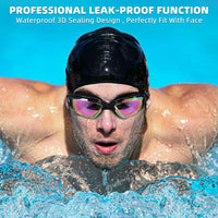 Thumbnail for Swim Goggles - 2 Pack Swimming Goggles anti Fog No Leaking for Adult Women Men