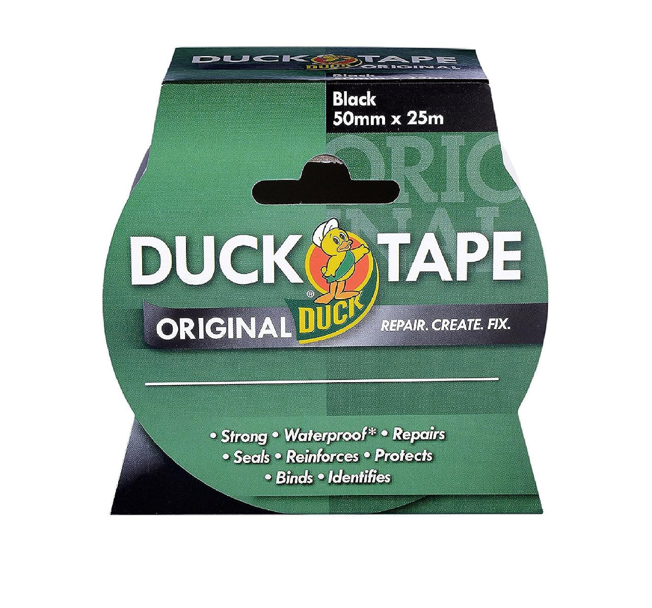 Tape Original Black, 50Mm X 25M. the Original High Strength Waterproof Gaffer and Duct Adhesive Cloth Repair Tape