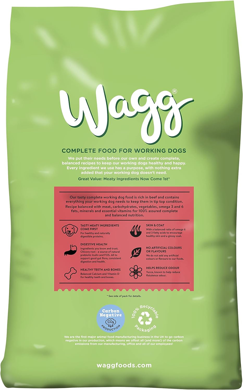 Active Goodness Complete Dry Adult Dog Food Beef & Veg 12Kg - for All Active Working Dog Breeds