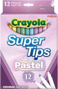 Thumbnail for Pastel Supertips Washable Markers - Assorted Colours (Pack of 12), Premium Felt Tip Pens That Can Easily Wash off Skin & Clothing, Ideal for Kids Aged 3+