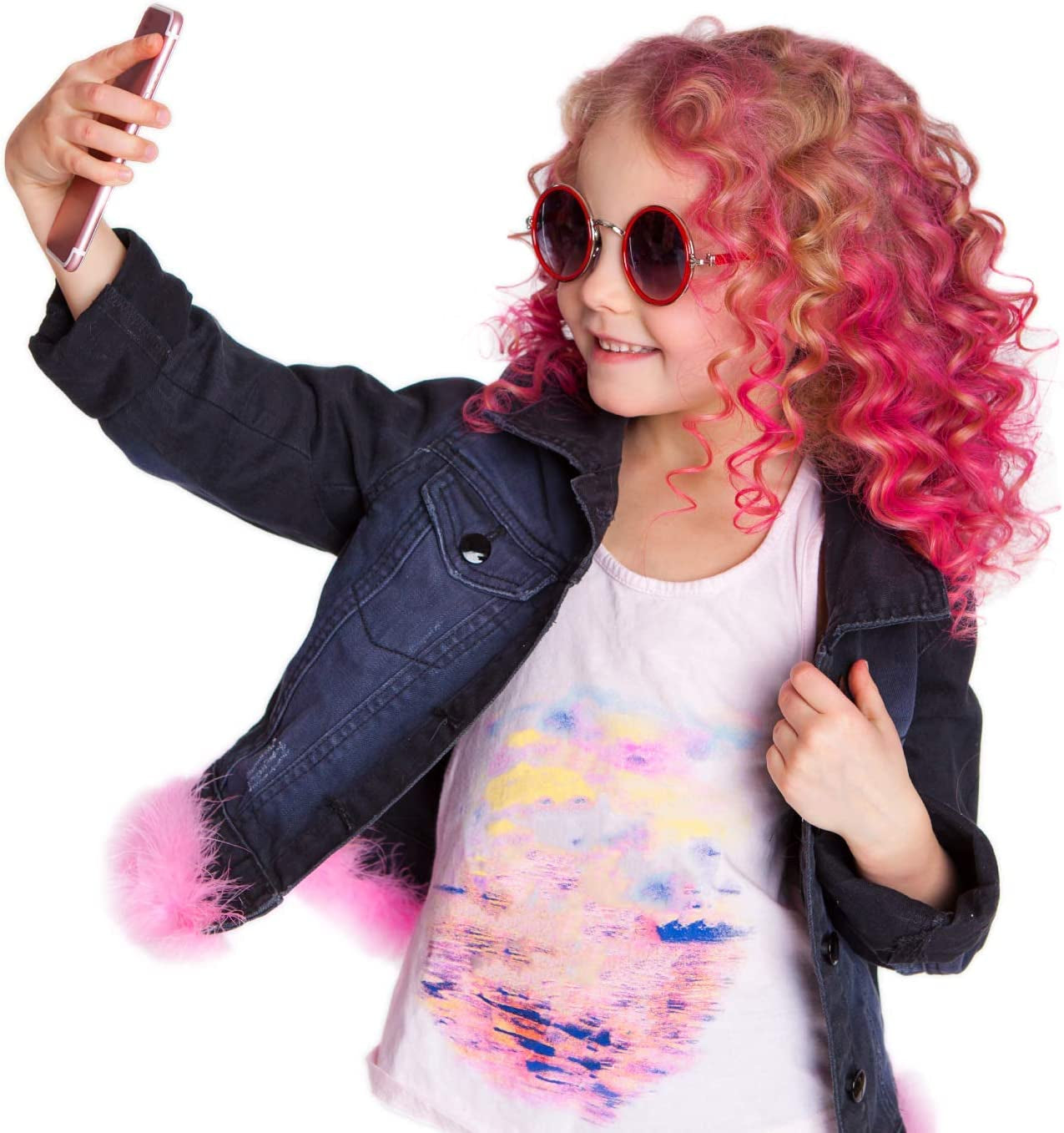 Hair Chalk Gift for Girls - 10 Temporary Non-Toxic Easy Washable Hair Dye Colourful, Metallic, Glitter Pens - Great Games Birthday Girls