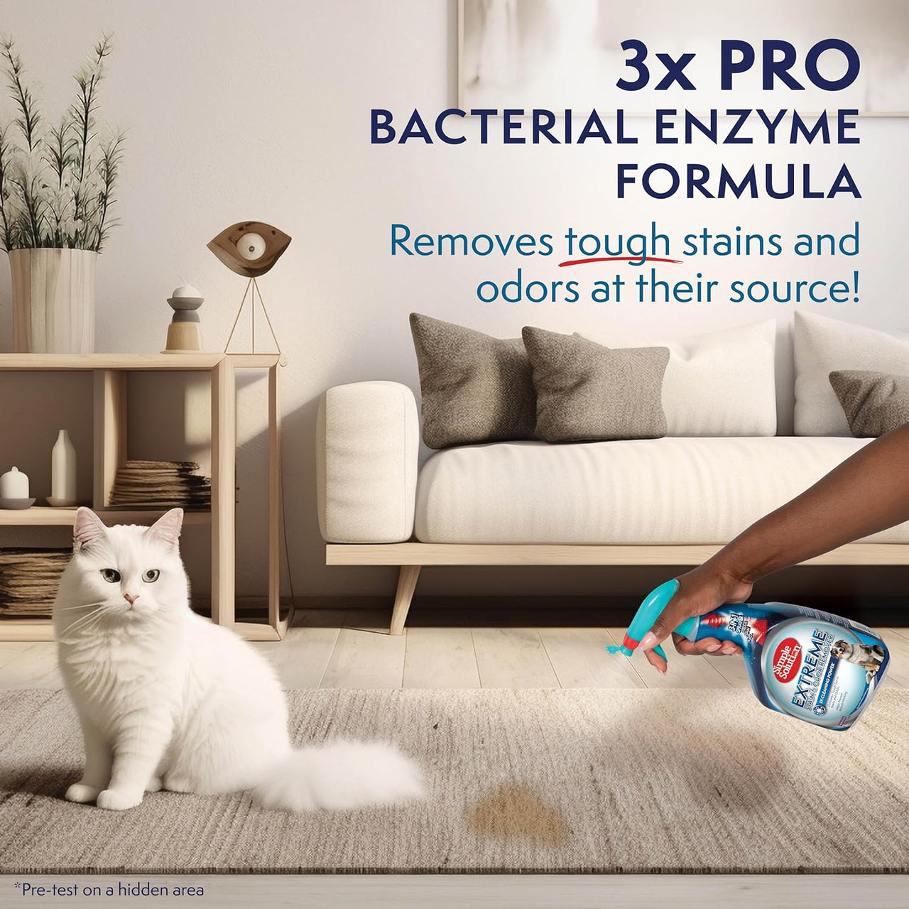 Extreme Pet Stain and Odour Remover, Enzymatic Cleaner with 3X Pro-Bacteria Cleaning Power - 945Ml