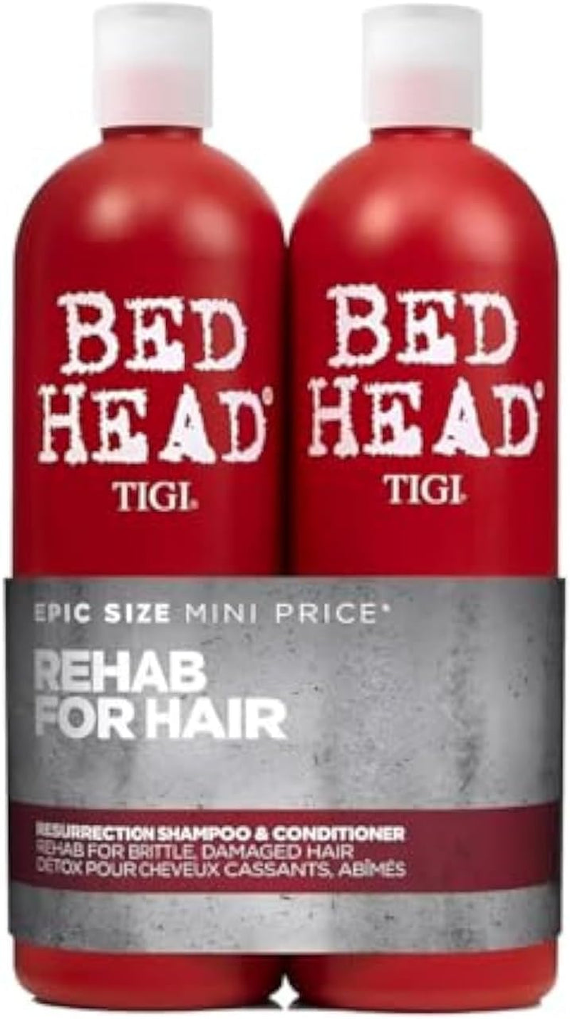 Bedhead by TIGI | Resurrection Shampoo and Conditioner Set | Hair Care for Brittle and Damaged Hair | Powerful, Regenerating Care Formula | 2 X 750Ml