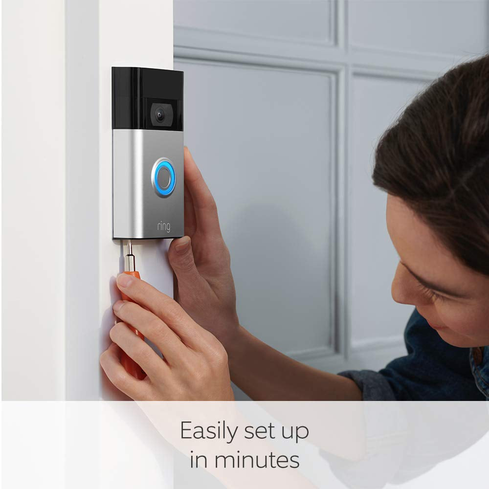 Video Doorbell (2Nd Gen) by Amazon | Wireless Video Doorbell Security Camera with 1080P HD Video, Battery-Powered, Wifi, Easy Installation | 30-Day Free Trial of  Protect | Works with Alexa