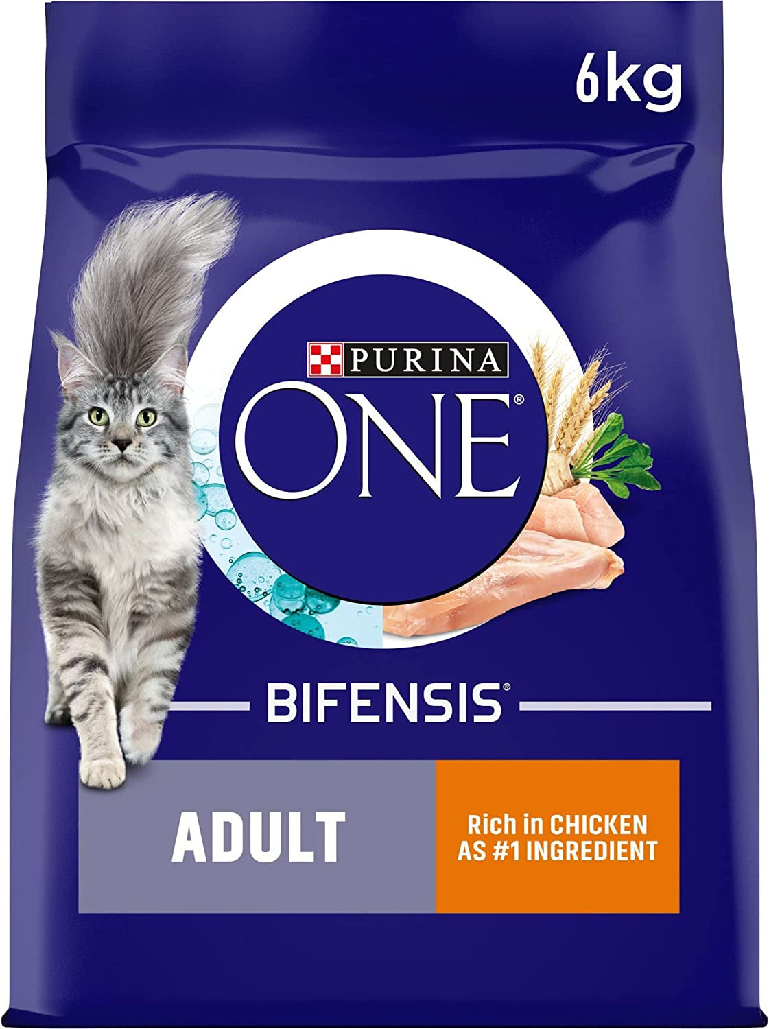 Adult Dry Cat Food Rich in Chicken 6Kg, Packaging May Vary