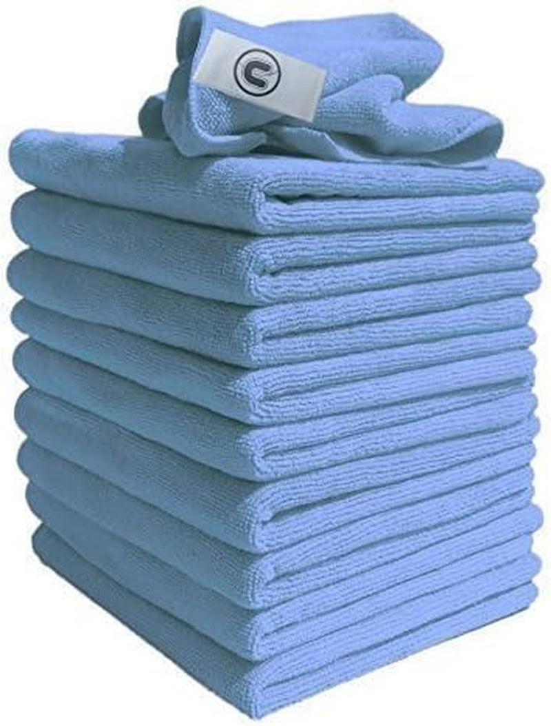 DCS Microfibre Cleaning Cloth, Blue, Pack of 10, Large Size: 40X40Cm. Super Soft Premium Streak Free Washable Cloth Duster for Kitchen, Bathrooms, Surfaces, Mirrors, Car, Motorbike