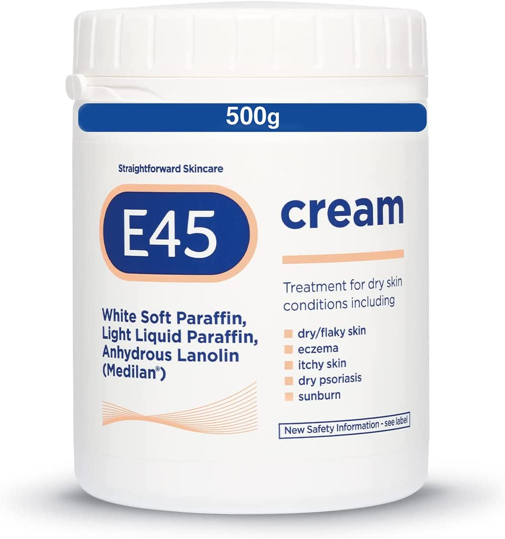 Cream 500 G Tub – Moisturiser for Dry Skin and Sensitive Skin - Emollient Body Cream to Soothe Dry and Irritated Skin - Itchy Skin, Eczema Cream - Perfume-Free Face Cream and Non-Greasy Hand Cream